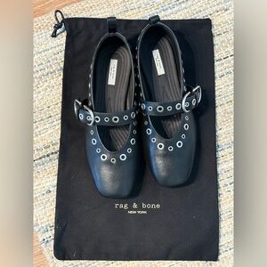 Rag & Bone Black Spire Mary Jane Flats size 7